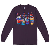 Plum 4th of july coffee cups Long Sleeve Tee - AdoDesignShop