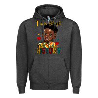 Charcoal Heather i am black history black boy Zipper Hoodie - HRA Design Shop