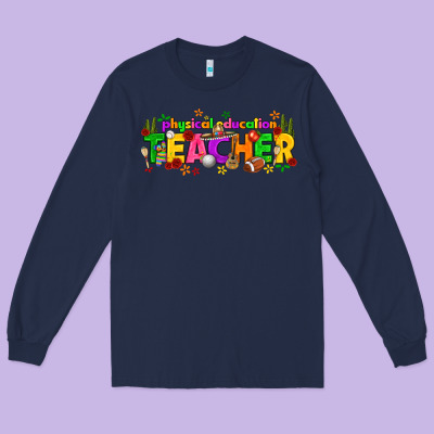 Physical Education Teacher Cinco De Mayo Long Sleeve Tee Designed By Texasbilliewilder