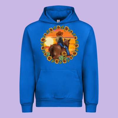 Cowgirl Sunflower Urban Hoodie Designed By Maliassmallbusiness