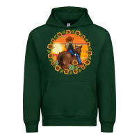 Forest Green cowgirl sunflower Urban Hoodie - MaliasSmallBusiness