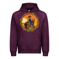 Mauve Wine cowgirl sunflower Urban Hoodie - MaliasSmallBusiness