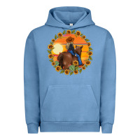 Pigment Pebble Blue cowgirl sunflower Urban Hoodie - MaliasSmallBusiness