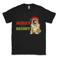 Black merry and bright english bulldog Classic Tee - RanaPortraitStore