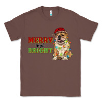 Chestnut merry and bright english bulldog Classic Tee - RanaPortraitStore