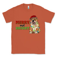 Copper merry and bright english bulldog Classic Tee - RanaPortraitStore