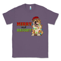 Lavender merry and bright english bulldog Classic Tee - RanaPortraitStore