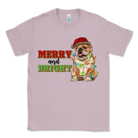 Lilac merry and bright english bulldog Classic Tee - RanaPortraitStore