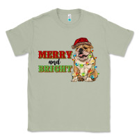 Matcha merry and bright english bulldog Classic Tee - RanaPortraitStore