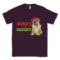 Plum merry and bright english bulldog Classic Tee - RanaPortraitStore