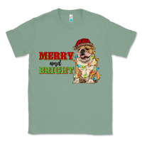 Sage merry and bright english bulldog Classic Tee - RanaPortraitStore