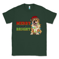 Sports Green merry and bright english bulldog Classic Tee - RanaPortraitStore