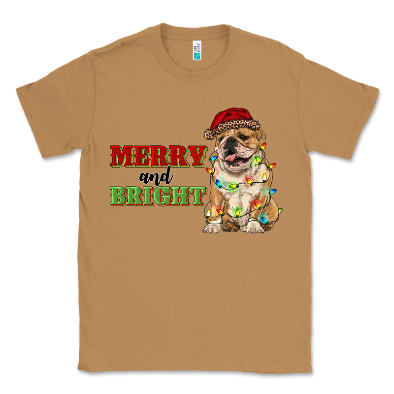 Merry And Bright English Bulldog Classic Tee by RanaPortraitStore | Teevron