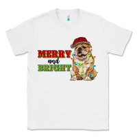 White merry and bright english bulldog Classic Tee - RanaPortraitStore