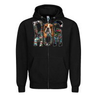 Black dog mom Zipper Hoodie - SublimationCraftShop