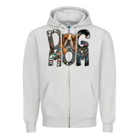 Dove Grey dog mom Zipper Hoodie - SublimationCraftShop
