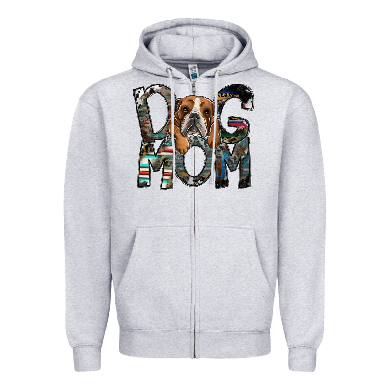 Dog Mom Zipper Hoodie by SublimationCraftShop | Teevron