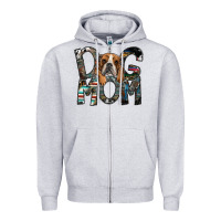 Heather Grey dog mom Zipper Hoodie - SublimationCraftShop