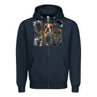 Navy dog mom Zipper Hoodie - SublimationCraftShop
