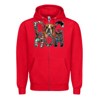 Red dog mom Zipper Hoodie - SublimationCraftShop