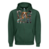 Sports Green dog mom Zipper Hoodie - SublimationCraftShop