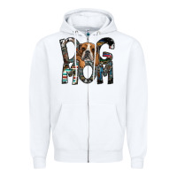 White dog mom Zipper Hoodie - SublimationCraftShop