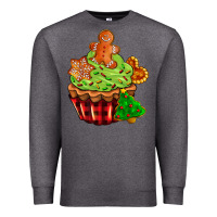 Charcoal Heather christmas cookie cupcake Premium Sweatshirt - AdoDesignShop