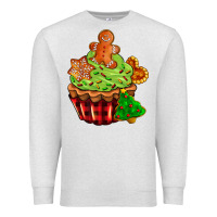 Oatmeal Heather christmas cookie cupcake Premium Sweatshirt - AdoDesignShop