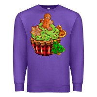 Purple christmas cookie cupcake Premium Sweatshirt - AdoDesignShop