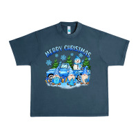 Midnight Navy merry christmas snowman gnomes truck Urban Heavy Tee - MaliasSmallBusiness