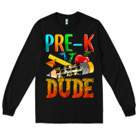 Black pre k dude Long Sleeve Tee - texasbilliewilder