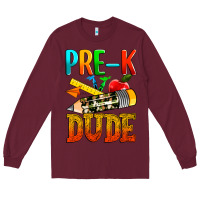 Burgundy pre k dude Long Sleeve Tee - texasbilliewilder