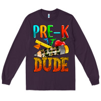 Plum pre k dude Long Sleeve Tee - texasbilliewilder
