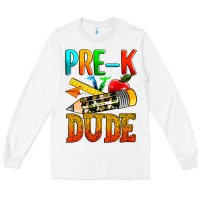 White pre k dude Long Sleeve Tee - texasbilliewilder