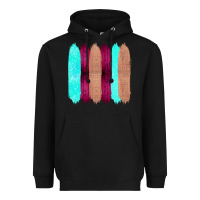 Black Colored Farm Life Purple Wood Jute Cyan Glitter Brush Strokes Heavyweight Hoodie - Bettercallsaul