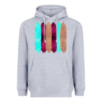 Heather Grey Colored Farm Life Purple Wood Jute Cyan Glitter Brush Strokes Heavyweight Hoodie - Bettercallsaul
