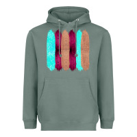 Sage Colored Farm Life Purple Wood Jute Cyan Glitter Brush Strokes Heavyweight Hoodie - Bettercallsaul