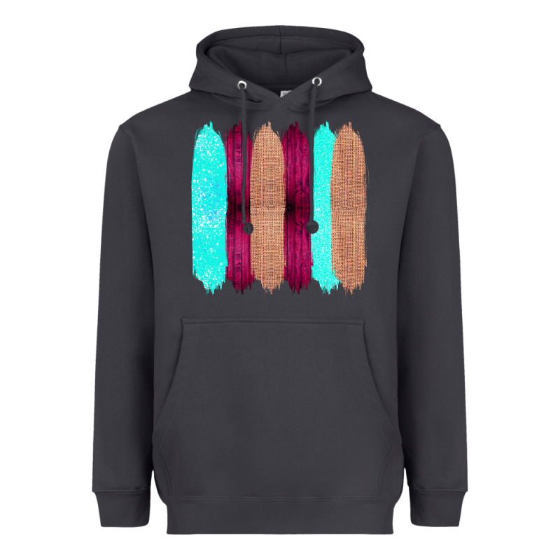 Colored Farm Life Purple Wood Jute Cyan Glitter Brush Strokes Heavyweight Hoodie by Bettercallsaul | Teevron