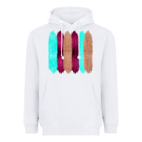White Colored Farm Life Purple Wood Jute Cyan Glitter Brush Strokes Heavyweight Hoodie - Bettercallsaul