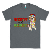 Charcoal Heather merry and bright beagle Classic Tee - RanaPortraitStore