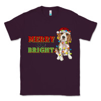 Plum merry and bright beagle Classic Tee - RanaPortraitStore