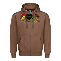 Chestnut peace love juneteenth 1865 Zipper Hoodie - HRA Design Shop
