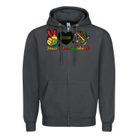 Smoke peace love juneteenth 1865 Zipper Hoodie - HRA Design Shop