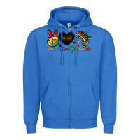 True Royal peace love juneteenth 1865 Zipper Hoodie - HRA Design Shop
