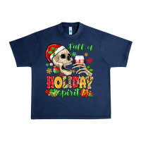 Navy full of holiday spirit Urban Heavy Tee - MaliasSmallBusiness