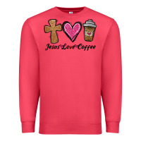 Cardinal jesus love coffee Premium Sweatshirt - Jasminsmagicworld
