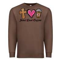 Chestnut jesus love coffee Premium Sweatshirt - Jasminsmagicworld