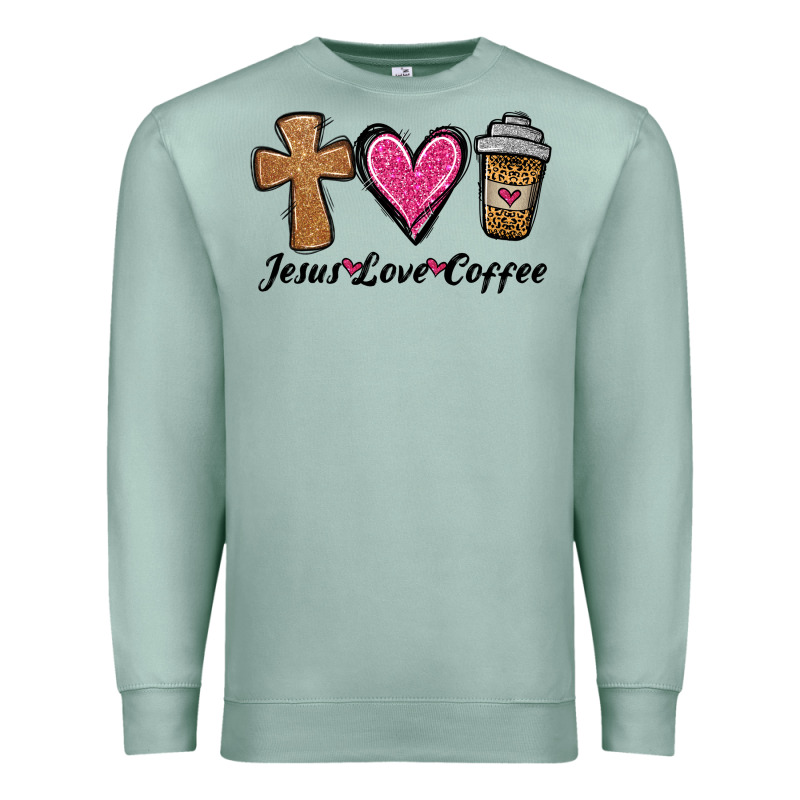 Jesus Love Coffee Premium Sweatshirt by Jasminsmagicworld | Teevron