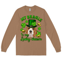 Toasted Coconut st.patrick's day my beagle is my lucky charm Long Sleeve Tee - RanaPortraitStore