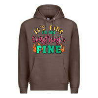 Coffee its fine im dine everythings fine Premium Hoodie - MaliasSmallBusiness